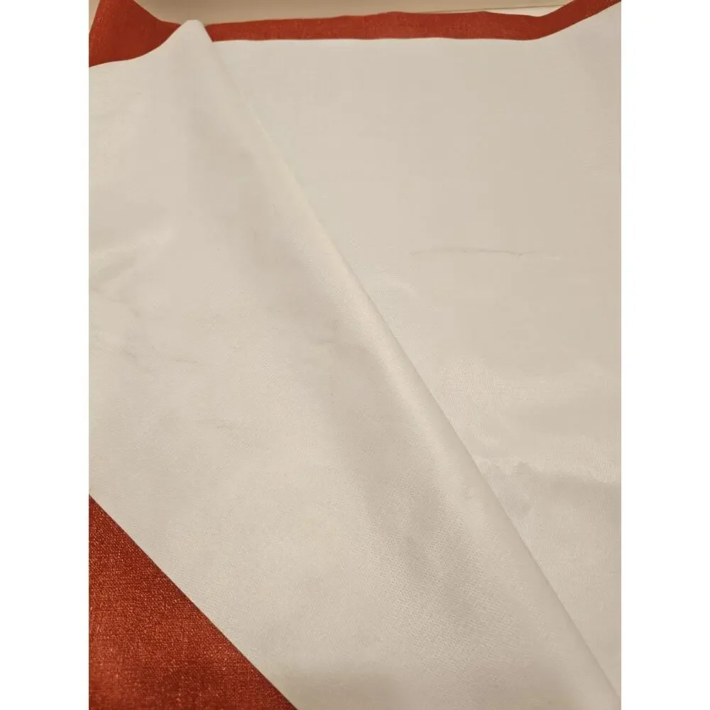 2.75 Yards Cherry Red Shiny‎ Linen Like Oilcloth Fabric 100